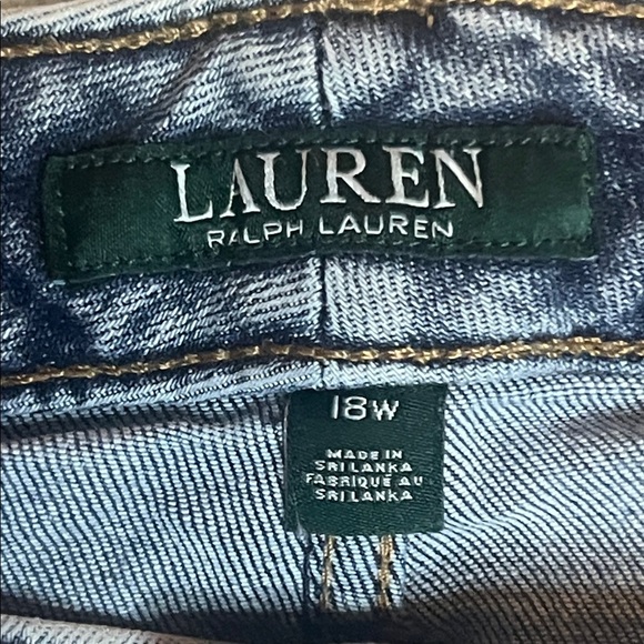 Ralph Lauren Light Blue Straight Leg Jeans Cropped sz 18W 26” inseam - Picture 2 of 10